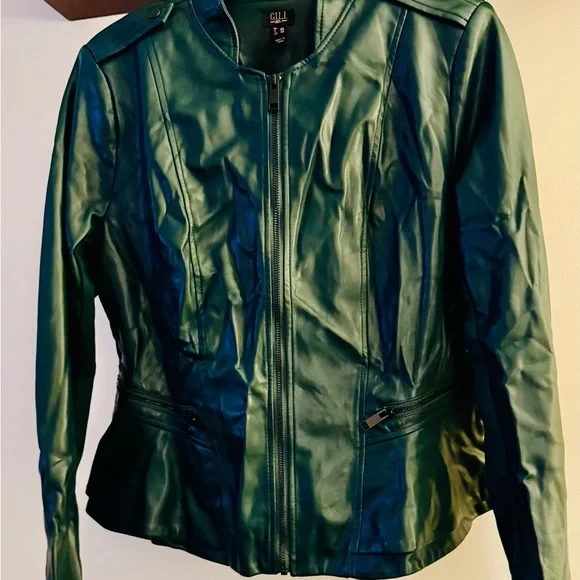 Gilli Forest Green Leather Jacket - Picture 10 of 12